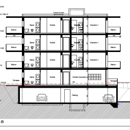 Siviriez centre village Immeuble 19 appartements